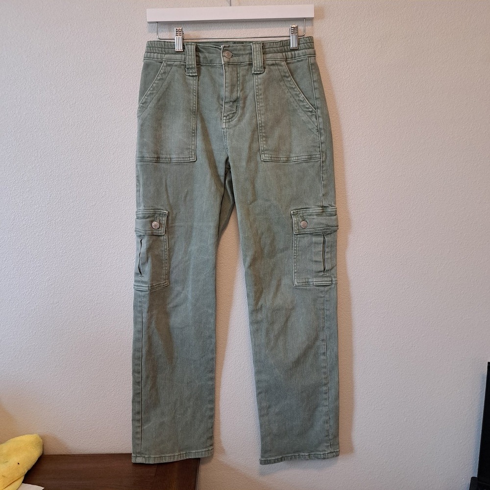 Vervet by Flying Monkey Sage Green Cargo Pants Straight Leg V3376AG Size 27